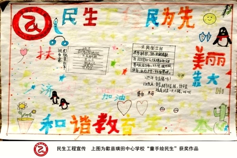 璜田中心学校:童手绘民生