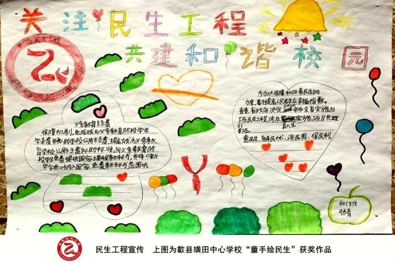 璜田中心学校:童手绘民生