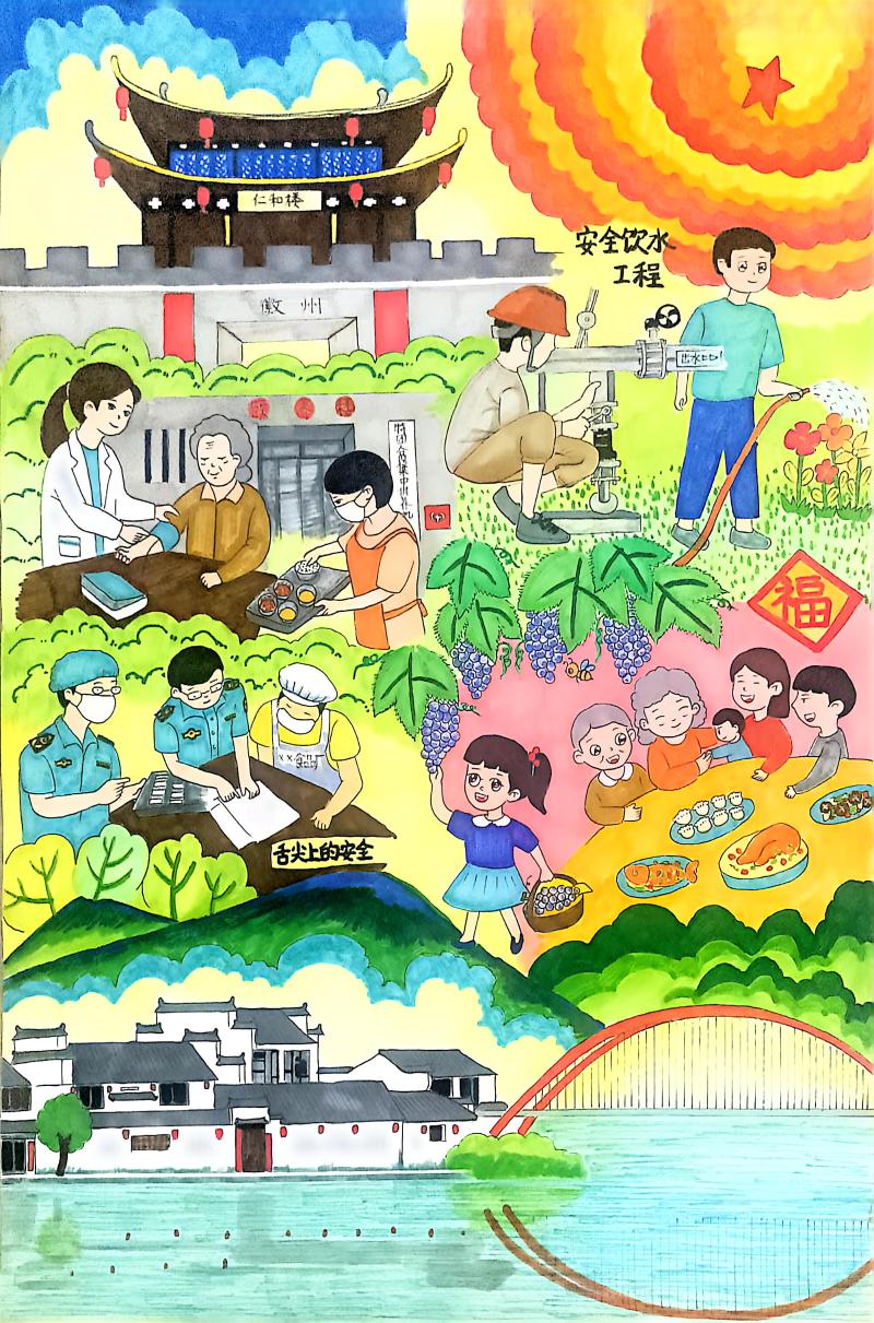 【绘就民生新画卷】2025年歙县30项民生实事主题绘画优秀作品选